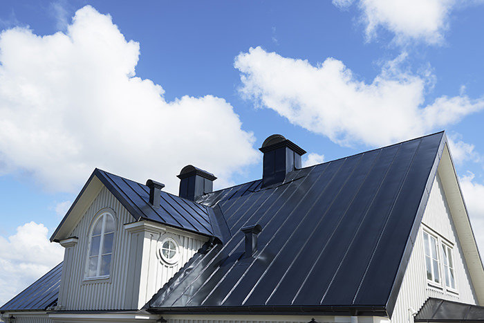 4. Lagga Bandtackt plat Dubbelfalsat Plattak Vallentuna Roslagen Stockholm